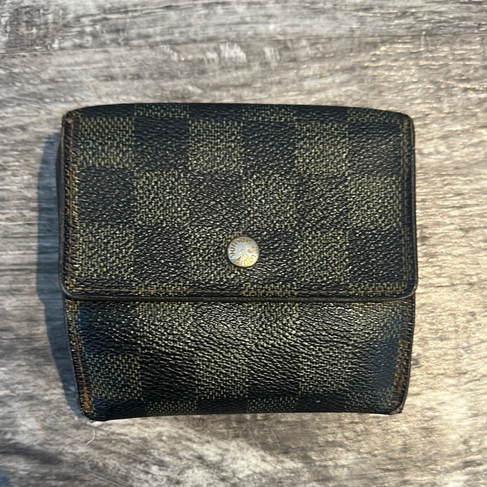 Louis Vuitton vintage authentic Checkered Black and brown Wallet